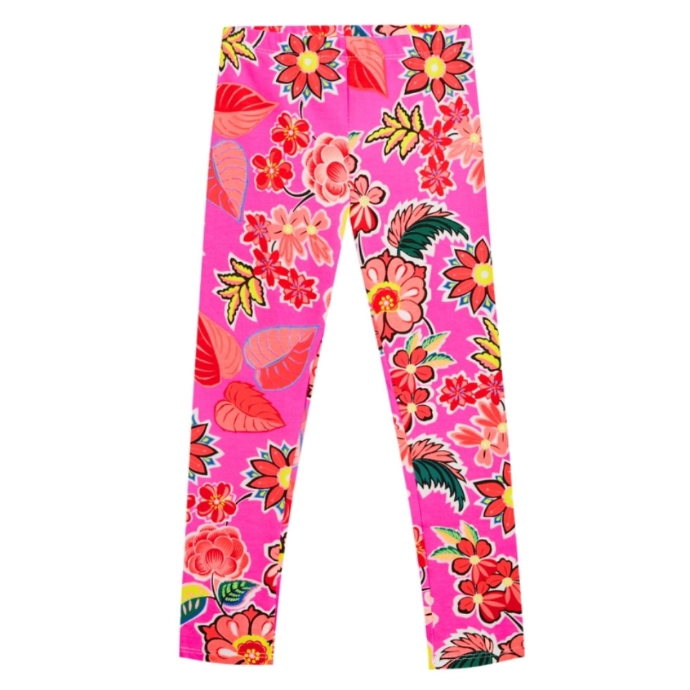 Pink Tropical Print Leggings sz 2T NEW